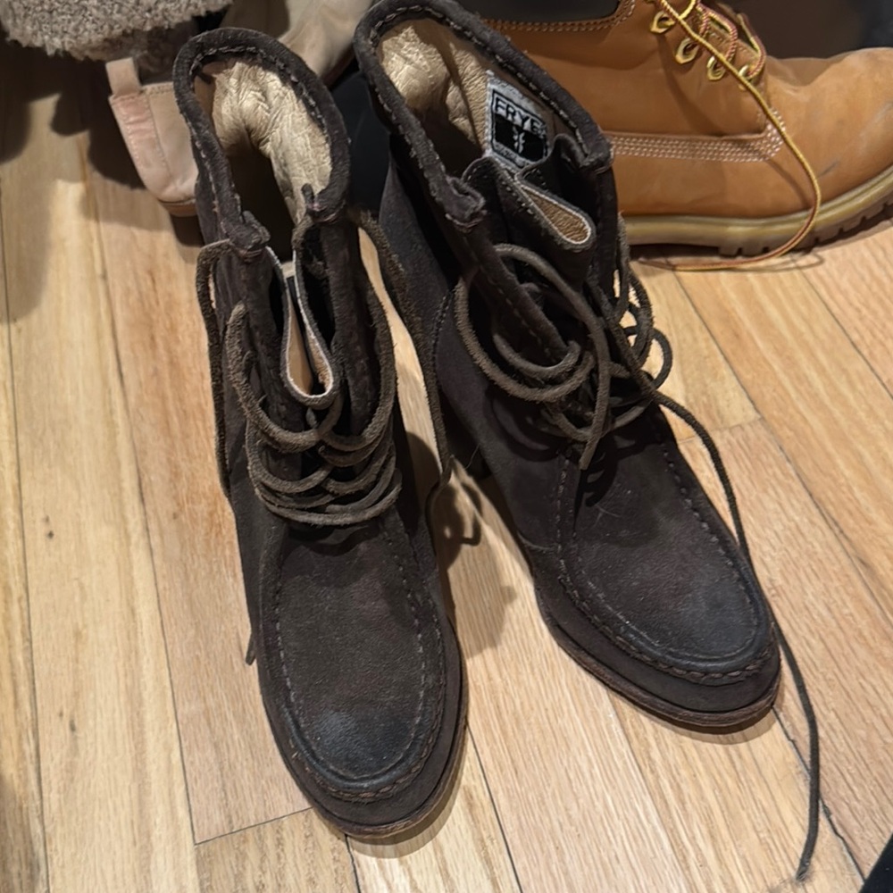 Frye moccasin bootie
